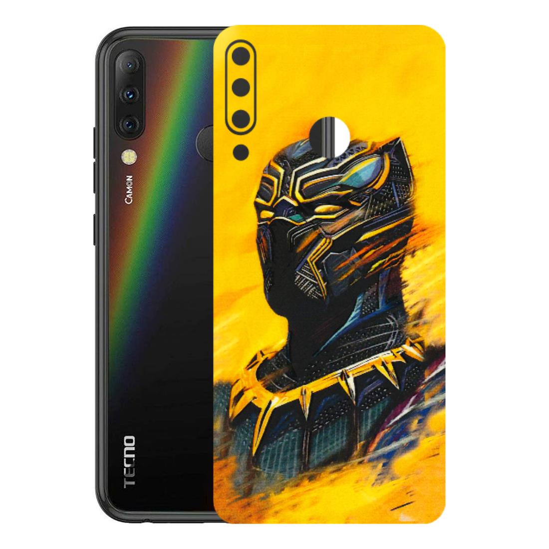 Tecno Phone Skins (All Models) - Yellow Panther - 3D Embossed Finish (L-54) Tecno Camon i4