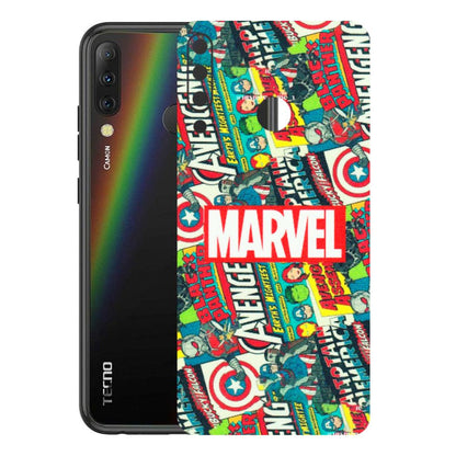 Tecno Phone Skins (All Models) - Marvel Comic Lover - Matte Finish (M-30) Tecno Camon i4