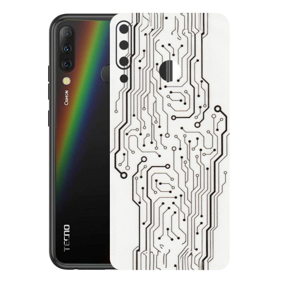 Tecno Phone Skins (All Models) - Tech Circuits - Transparent Finish (T-03) Tecno Camon i4