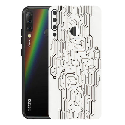 Tecno Phone Skins (All Models) - Tech Circuits - Transparent Finish (T-03) Tecno Camon i4