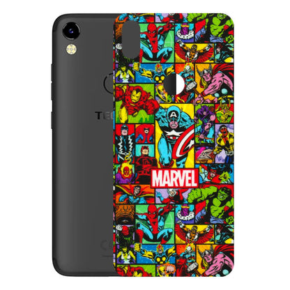 Tecno Phone Skins (All Models) - MARVELOUS Comic Characters - 3D Embossed Finish (L-129) Tecno Camon i Air