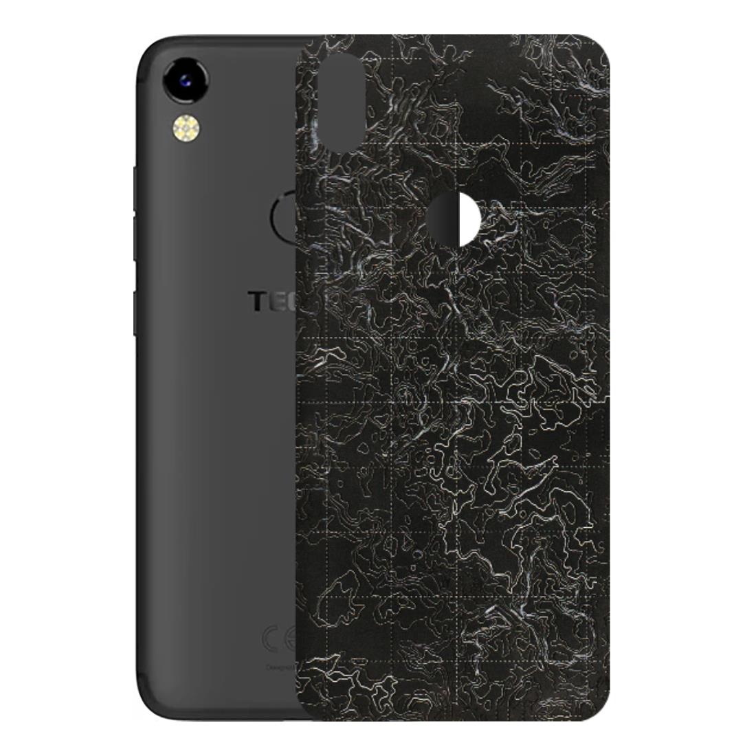 Tecno Phone Skins (All Models) - Black map Texture - 3D Embossed Finish (L-201) Tecno Camon i Air