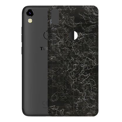 Tecno Phone Skins (All Models) - Black map Texture - 3D Embossed Finish (L-201) Tecno Camon i Air