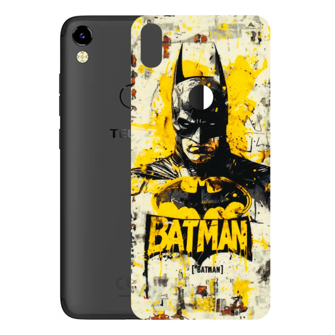 Tecno Phone Skins (All Models) - Batman Yellow BT - 3D Embossed Finish (L-304) Tecno Camon i Air