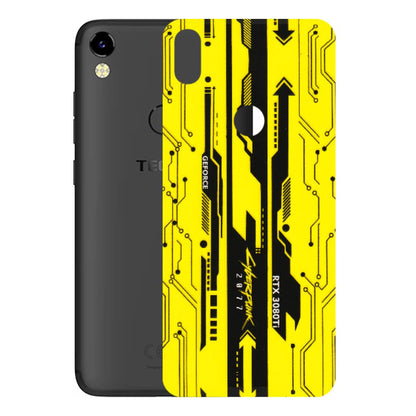 Tecno Phone Skins (All Models) - Yellow Cyberpunk - 3D Embossed Finish (L-93) Tecno Camon i Air