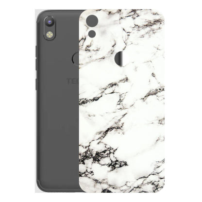 Tecno Phone Skins (All Models) - Black and White Marble Texture - 3D Embossed Finish (L-124) Tecno Camon i