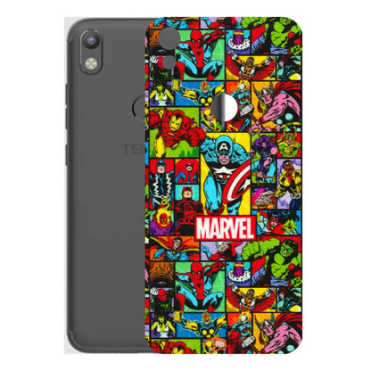 Tecno Phone Skins (All Models) - MARVELOUS Comic Characters - 3D Embossed Finish (L-129) Tecno Camon i