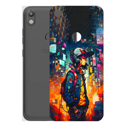 Tecno Phone Skins (All Models) - Street Anime Guy - 3D Embossed Finish (L-158) Tecno Camon i