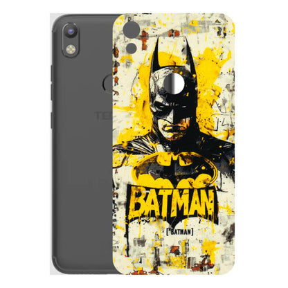 Tecno Phone Skins (All Models) - Batman Yellow BT - 3D Embossed Finish (L-304) Tecno Camon i