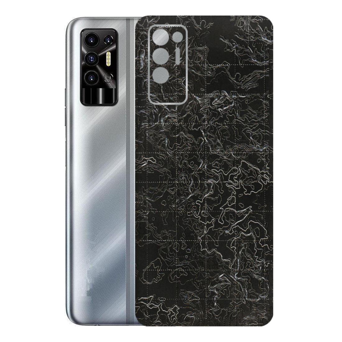 Tecno Phone Skins (All Models) - Black map Texture - 3D Embossed Finish (L-201) Tecno Pova 2