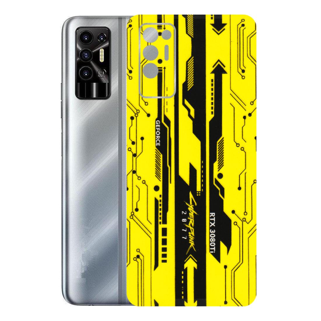 Tecno Phone Skins (All Models) - Yellow Cyberpunk - 3D Embossed Finish (L-93) Tecno Pova 2