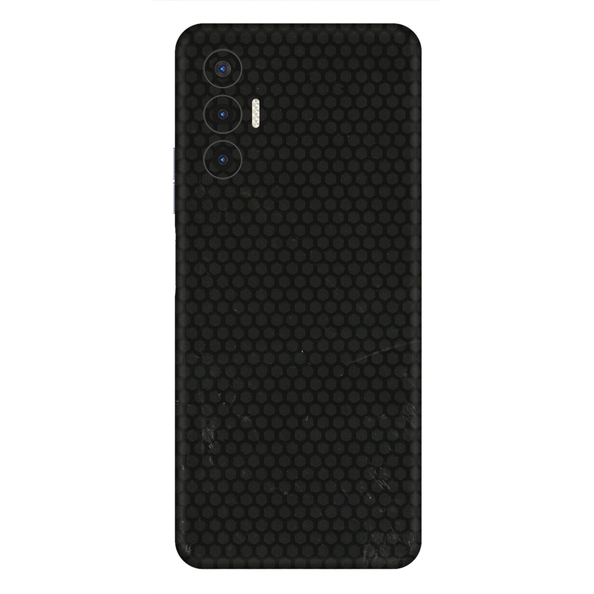Tecno Phone Skins (All Models) - Black honeycomb - 3D Embossed Finish (L-114) Tecno Pova 3
