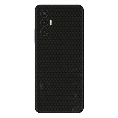 Tecno Phone Skins (All Models) - Black honeycomb - 3D Embossed Finish (L-114) Tecno Pova 3