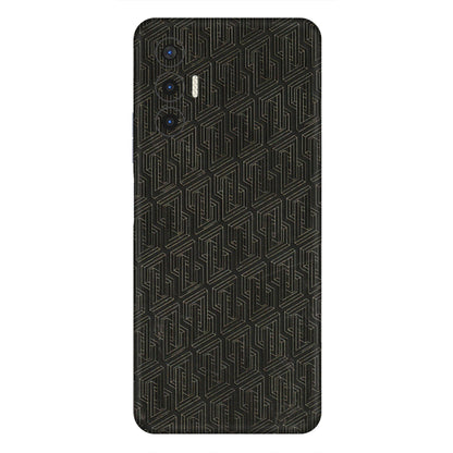 Tecno Phone Skins (All Models) - Black Abstract Pattern - 3D Embossed Finish (L-117) Tecno Pova 3