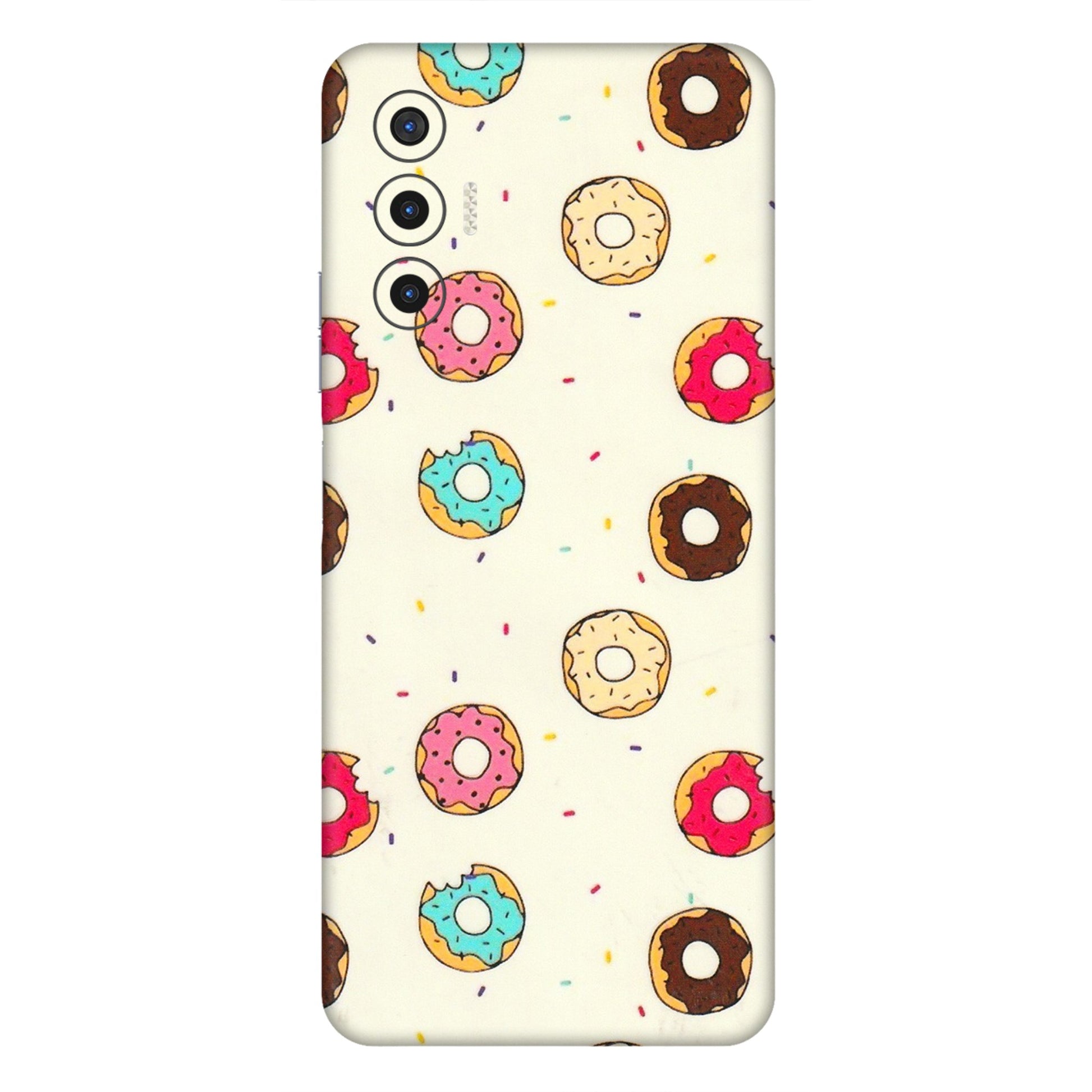 Tecno Phone Skins (All Models) - Mini Donuts Doodle Art - 3D Embossed Finish (L-122) Tecno Pova 3