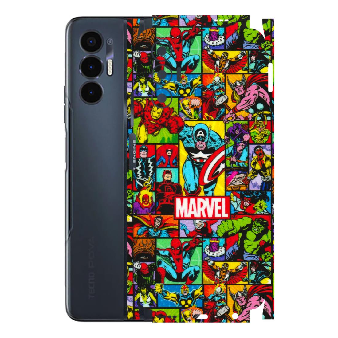 Tecno Phone Skins (All Models) - MARVELOUS Comic Characters - 3D Embossed Finish (L-129) Tecno Pova 3