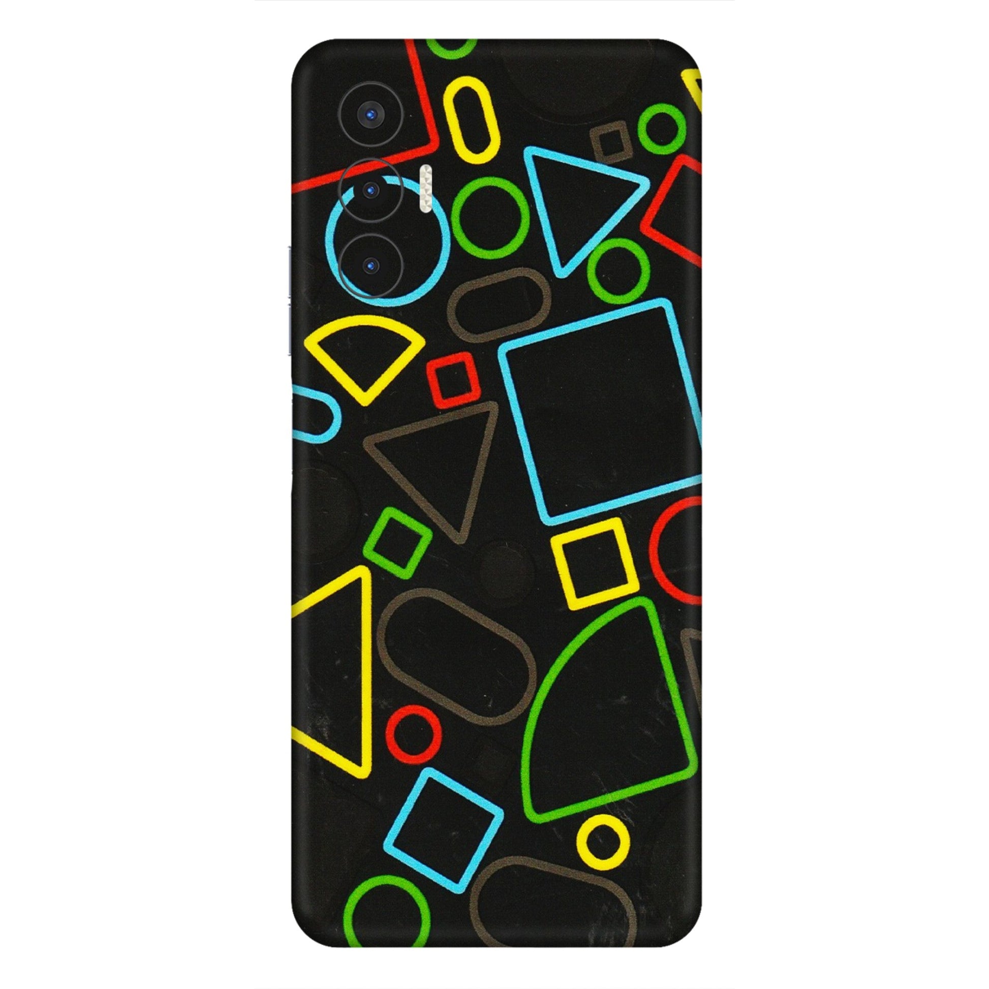 Tecno Phone Skins (All Models) - Black Shapes - 3D Embossed Finish (L-131) Tecno Pova 3
