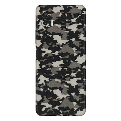 Tecno Phone Skins (All Models) - Black/Grey Camoflaunge - 3D Embossed Finish (L-142) Tecno Pova 3