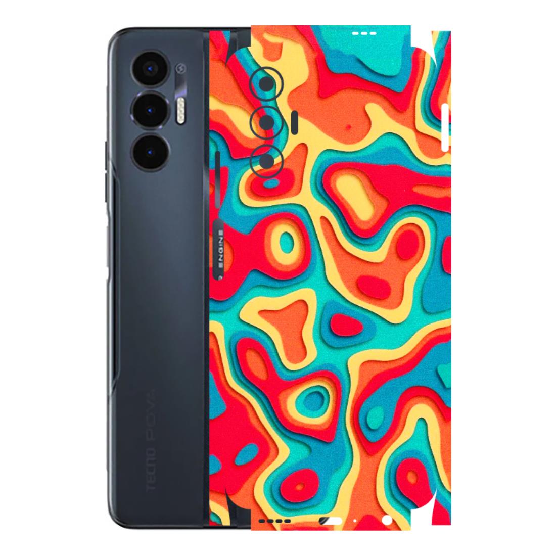 Tecno Phone Skins (All Models) - Abstract Swirl - 3D Embossed Finish (L-150) Tecno Pova 3