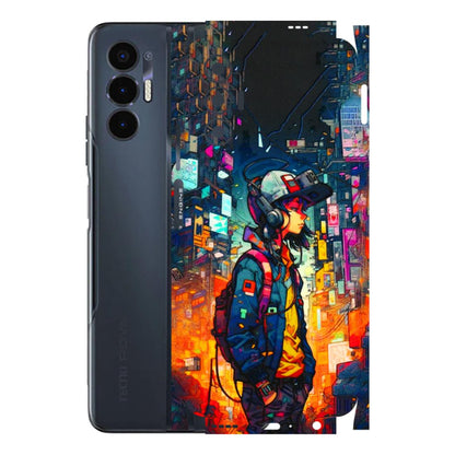 Tecno Phone Skins (All Models) - Street Anime Guy - 3D Embossed Finish (L-158) Tecno Pova 3