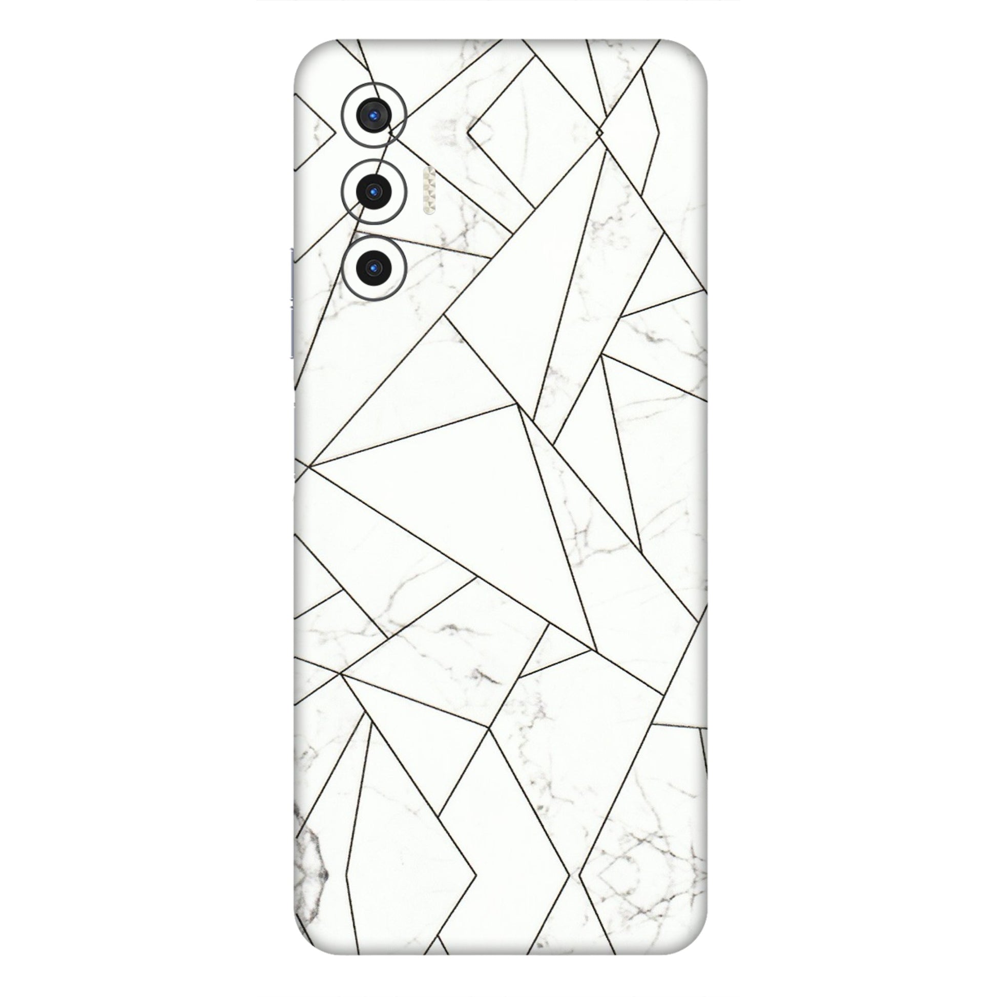 Tecno Phone Skins (All Models) - Luxury White Marble Effect - 3D Embossed Finish (L-168) Tecno Pova 3