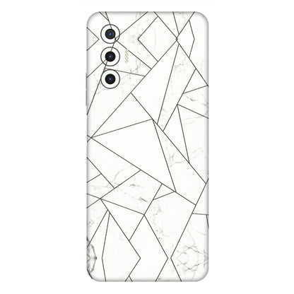 Tecno Phone Skins (All Models) - Luxury White Marble Effect - 3D Embossed Finish (L-168) Tecno Pova 3