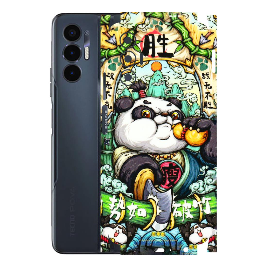 Tecno Phone Skins (All Models) - Royal Rich Panda - 3D Embossed Finish (L-170) Tecno Pova 3