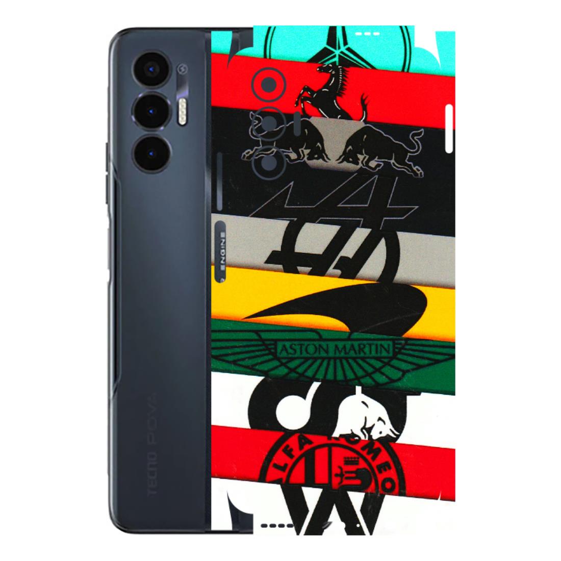 Tecno Phone Skins (All Models) - Multi Designer Brands - 3D Embossed Finish (L-187) Tecno Pova 3