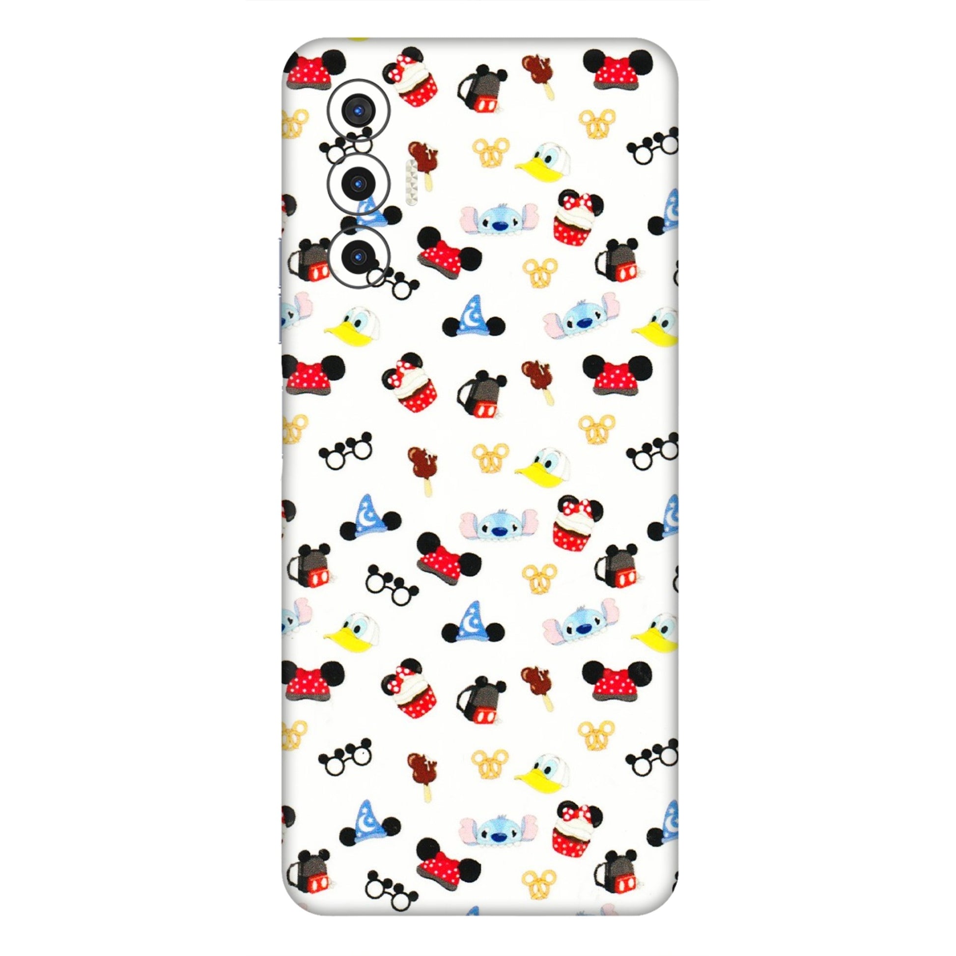 Tecno Phone Skins (All Models) - Minnie Mouse & Donald Doodles s - 3D Embossed Finish (L-194) Tecno Pova 3