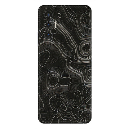 Tecno Phone Skins (All Models) - Black Swirl - 3D Embossed Finish (L-196) Tecno Pova 3