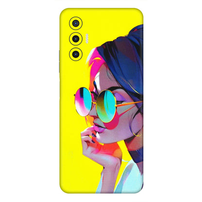 Tecno Phone Skins (All Models) - Bold Stylish Girl - 3D Embossed Finish (L-222) Tecno Pova 3