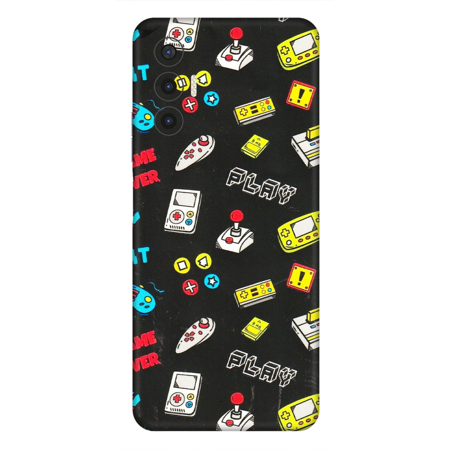 Tecno Phone Skins (All Models) - Gaming Doodles - 3D Embossed Finish (L-224) Tecno Pova 3
