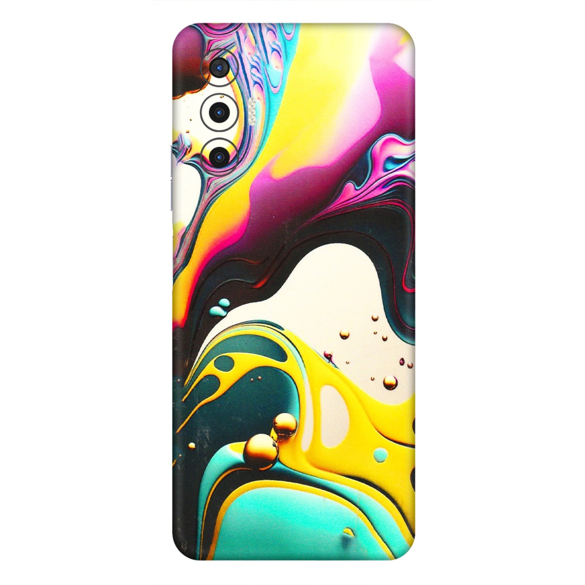 Tecno Phone Skins (All Models) - Multicolor Abstract pattern - 3D Embossed Finish (L-254) Tecno Pova 3