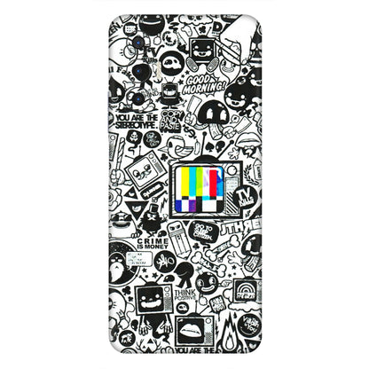 Tecno Phone Skins (All Models) - Doodles Positive Art - 3D Embossed Finish (L-263) Tecno Pova 3
