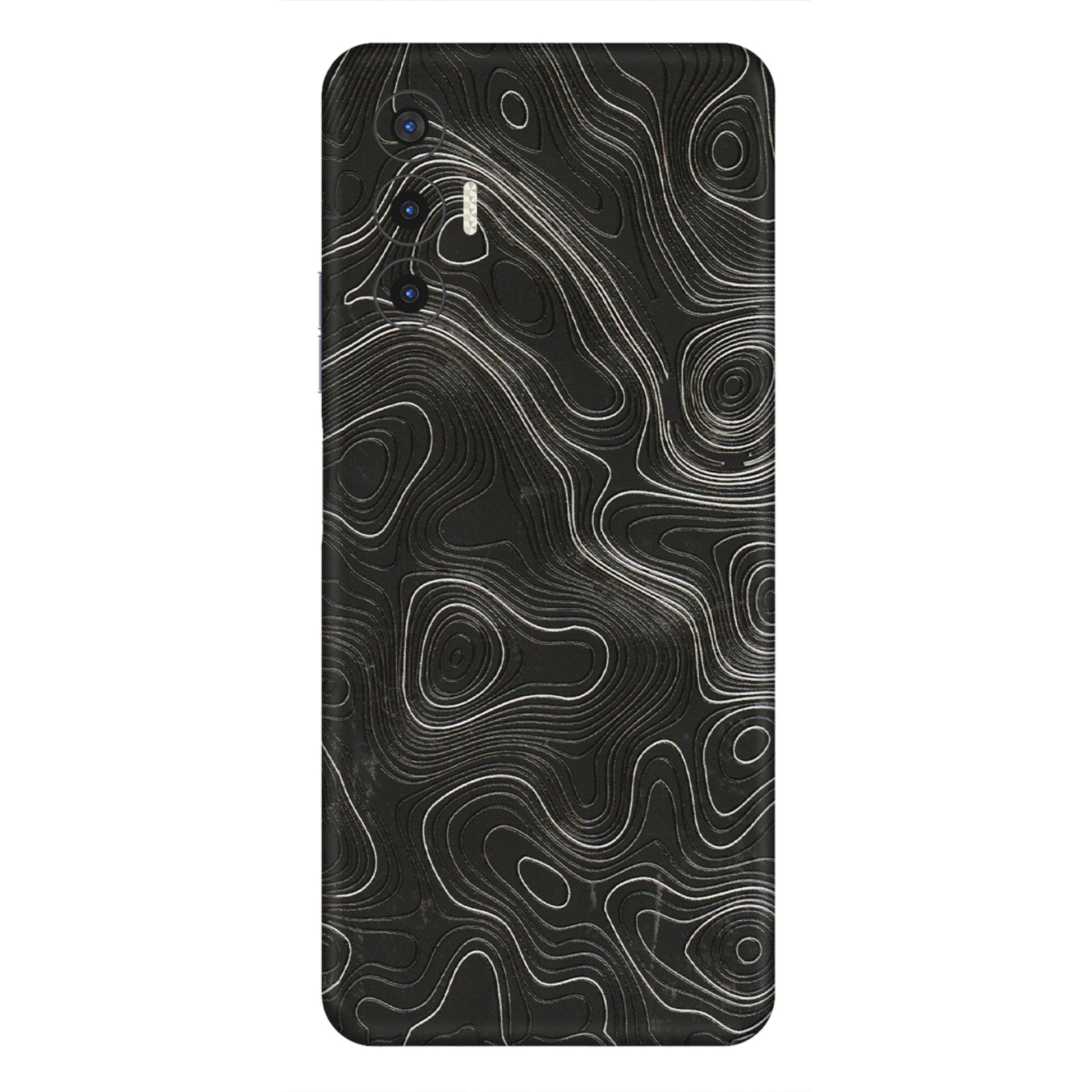 Tecno Phone Skins (All Models) - Abstract White Line Map - 3D Embossed Finish (L-269) Tecno Pova 3