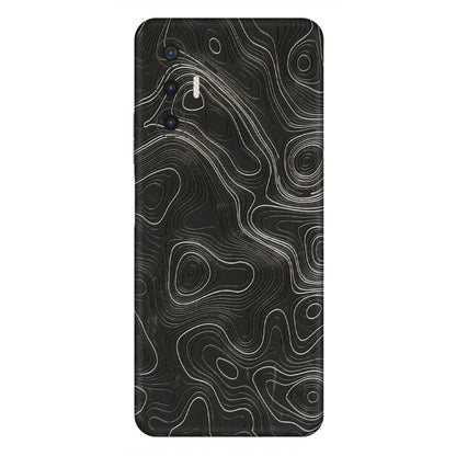 Tecno Phone Skins (All Models) - Abstract White Line Map - 3D Embossed Finish (L-269) Tecno Pova 3