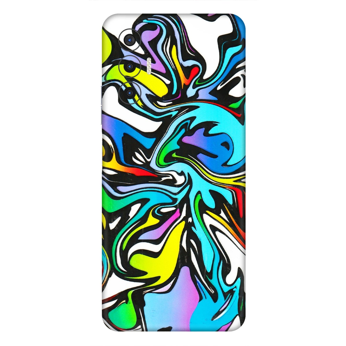Tecno Phone Skins (All Models) - Abstract Colour Paints - 3D Embossed Finish (L-271) Tecno Pova 3