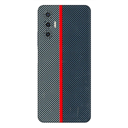 Tecno Phone Skins (All Models) - Blue Sober Lines - 3D Embossed Finish (L-305) Tecno Pova 3