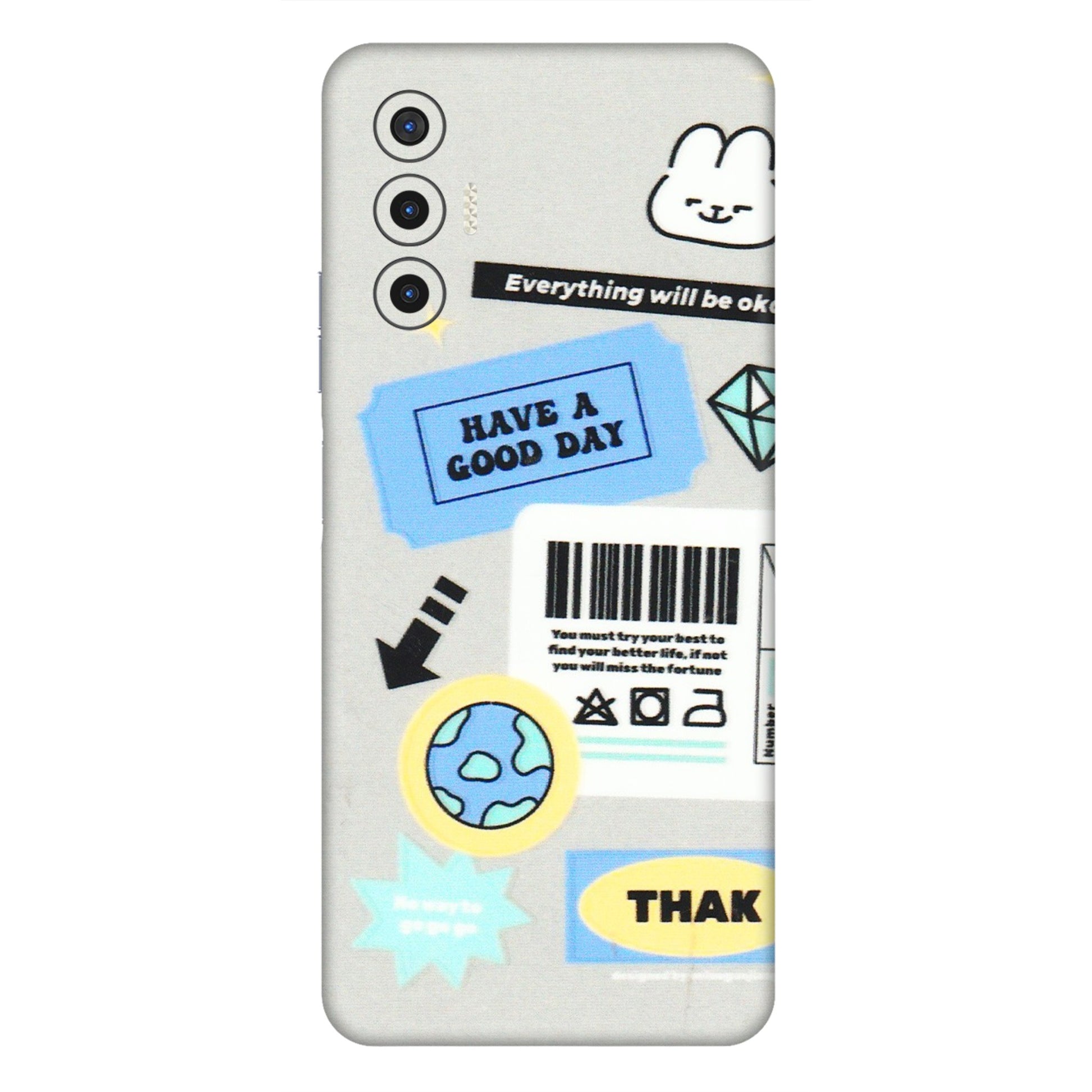 Tecno Phone Skins (All Models) - Will Be Okay Design - 3D Embossed Finish (L-316) Tecno Pova 3
