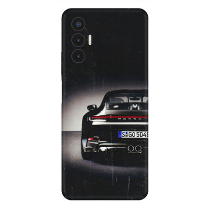 Tecno Phone Skins (All Models) - New Black Porsche GT3 - 3D Embossed Finish (L-327) Tecno Pova 3