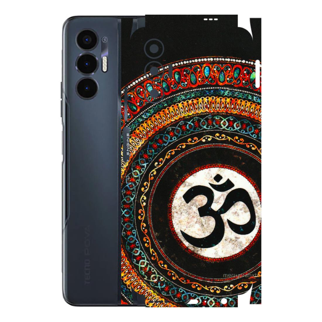 Tecno Phone Skins (All Models) - Aum Chant Abstract - 3D Embossed Finish (L-42) Tecno Pova 3