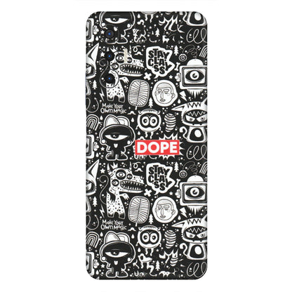 Tecno Phone Skins (All Models) - Dope Stay Classy Black Doodles - Matte Finish (M-126) Tecno Pova 3