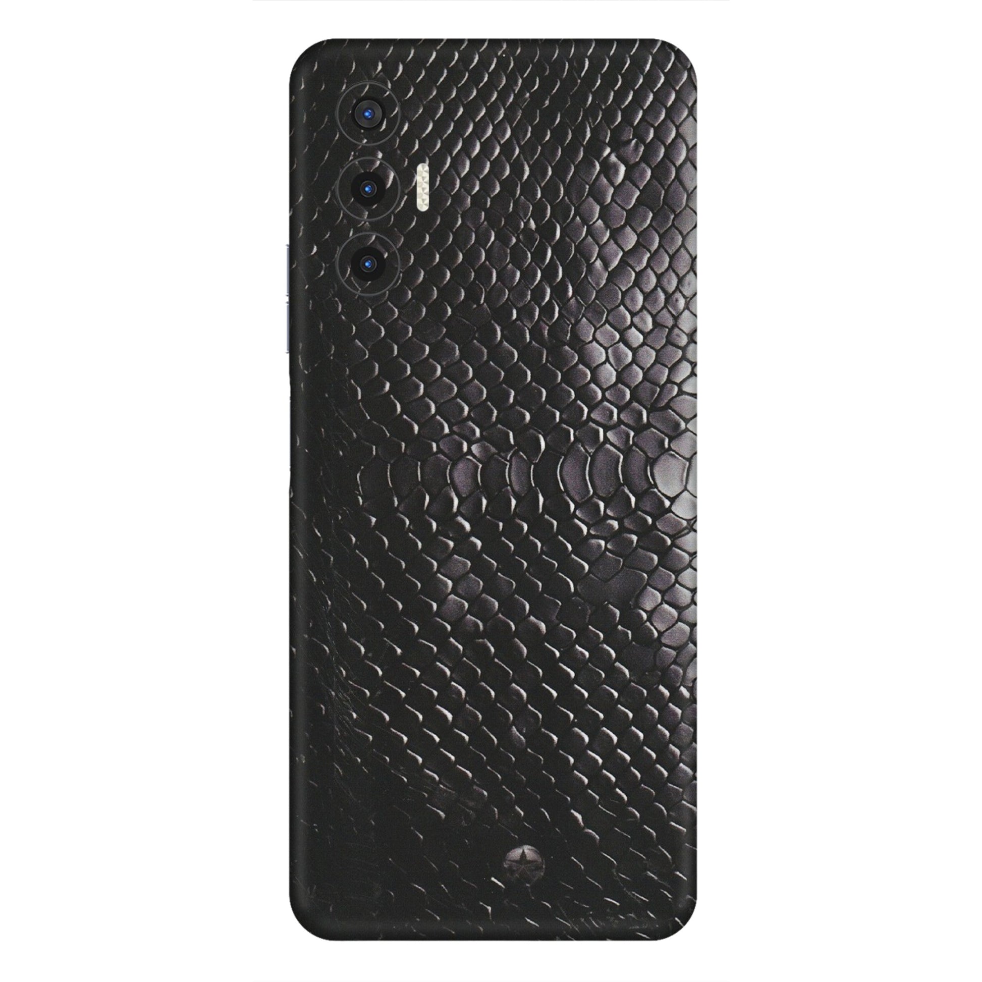 Tecno Phone Skins (All Models) - Black Snack Leather - Matte Finish (M-147) Tecno Pova 3