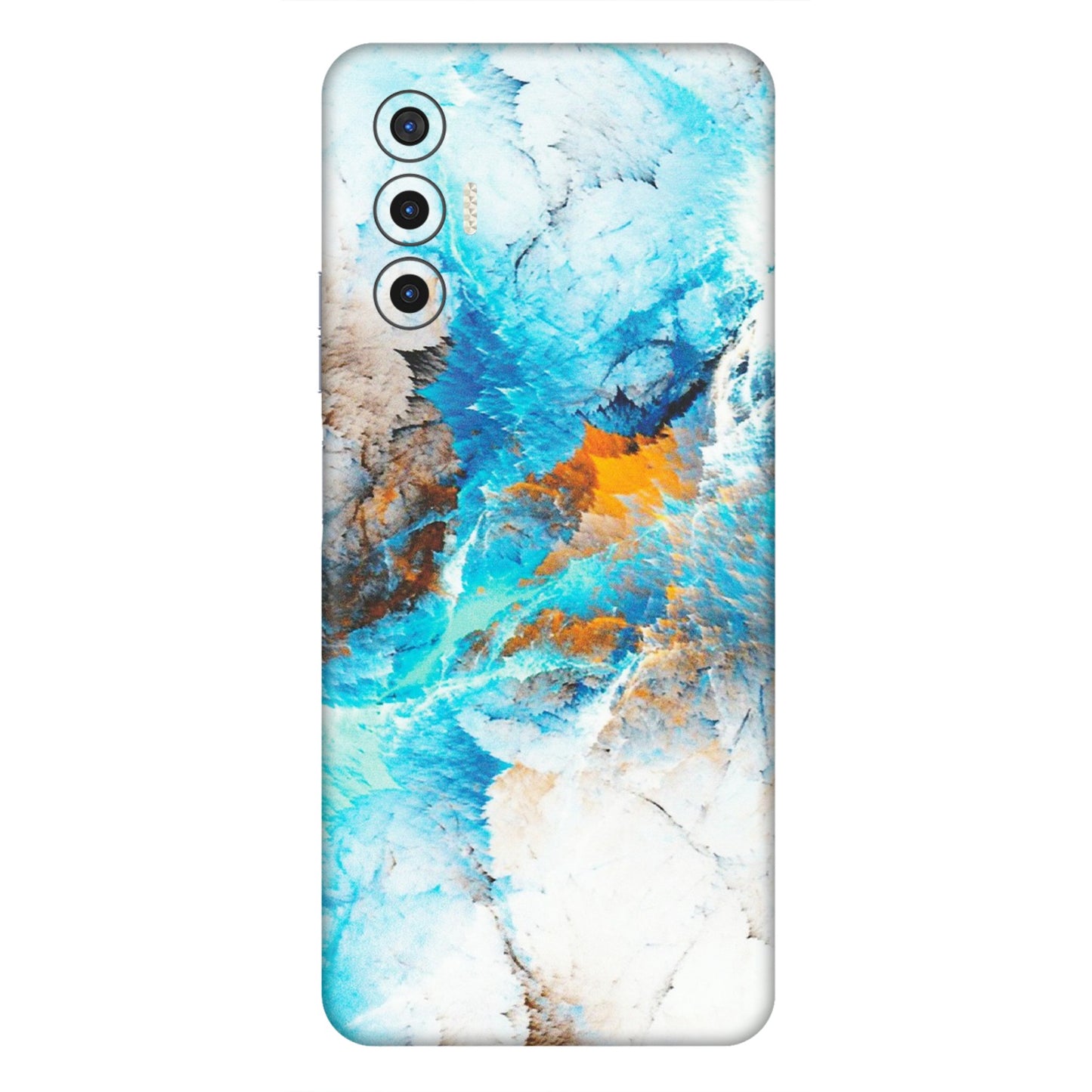 Tecno Phone Skins (All Models) - Blue Waves Abstract - Matte Finish (M-19) Tecno Pova 3