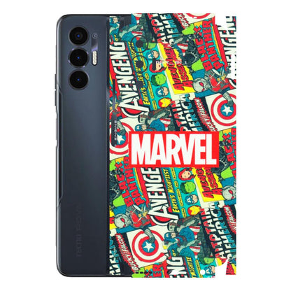 Tecno Phone Skins (All Models) - Marvel Comic Lover - Matte Finish (M-30) Tecno Pova 3