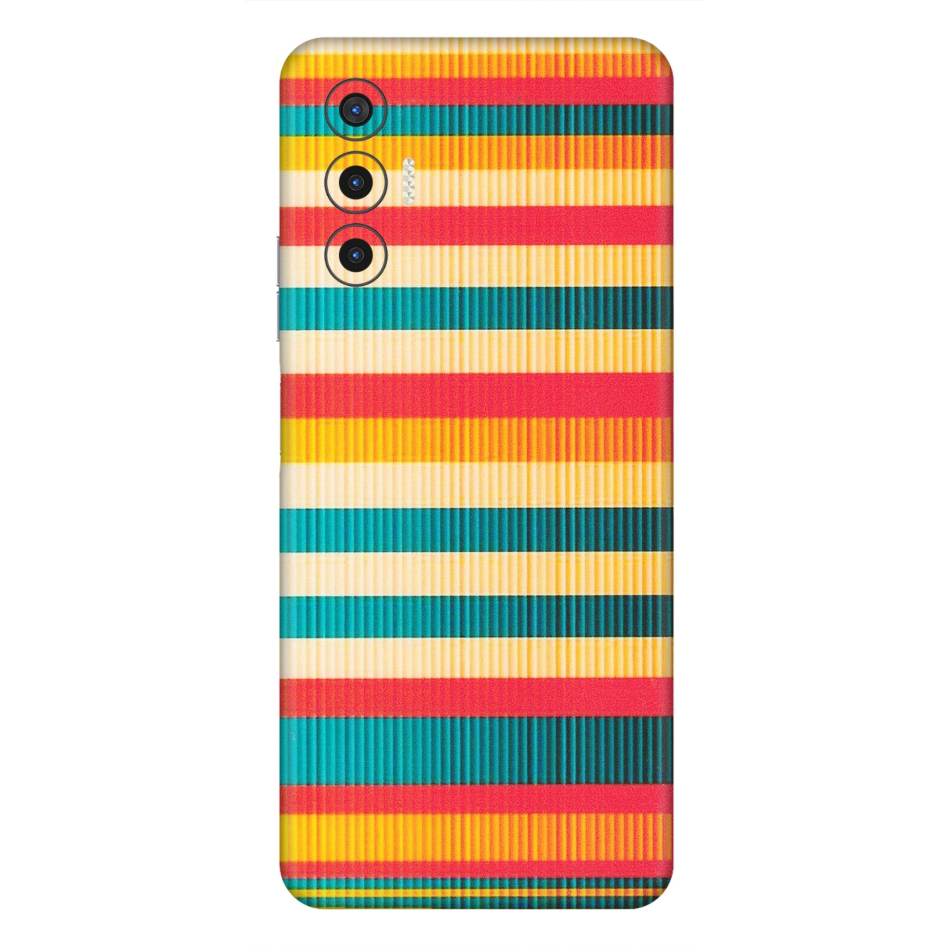 Tecno Phone Skins (All Models) - Colourful Stripes Soothing Effect - Matte Finish (M-86) Tecno Pova 3