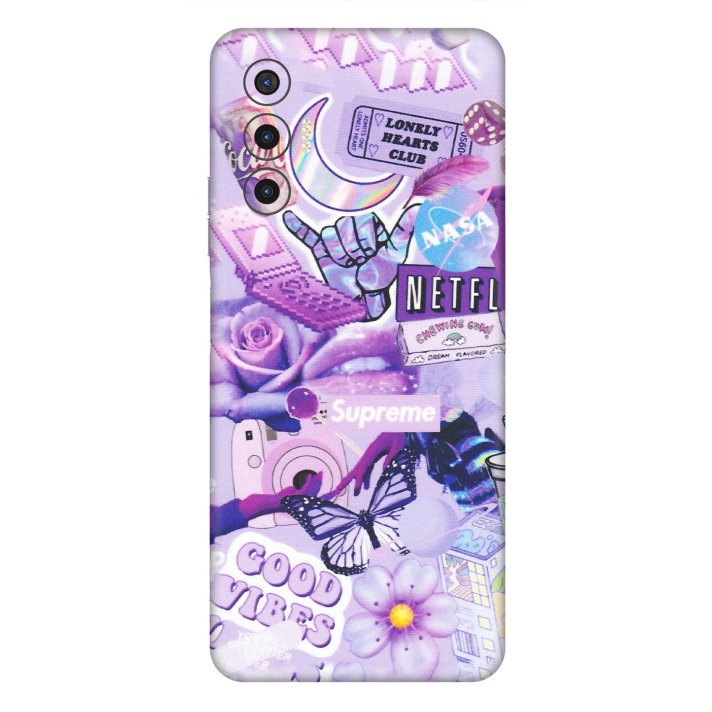 Tecno Phone Skins (All Models) - Supreme Purple Magic - Matte Finish (M-88) Tecno Pova 3