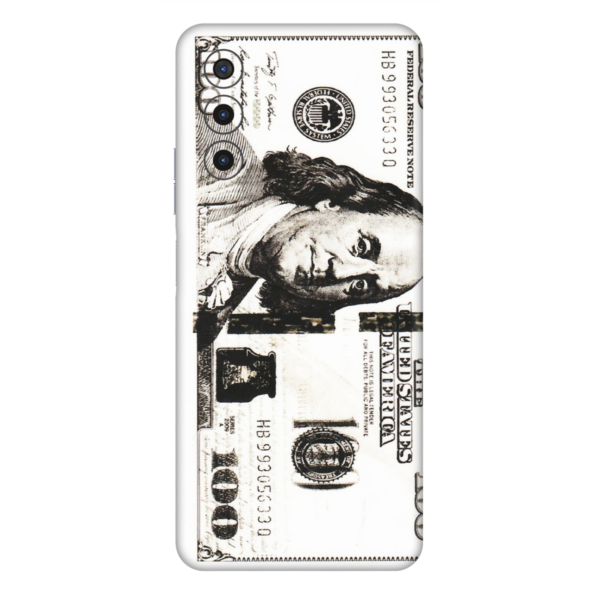 Tecno Phone Skins (All Models) - 100 Dollar Currency - Transparent Finish (T-01) Tecno Pova 3