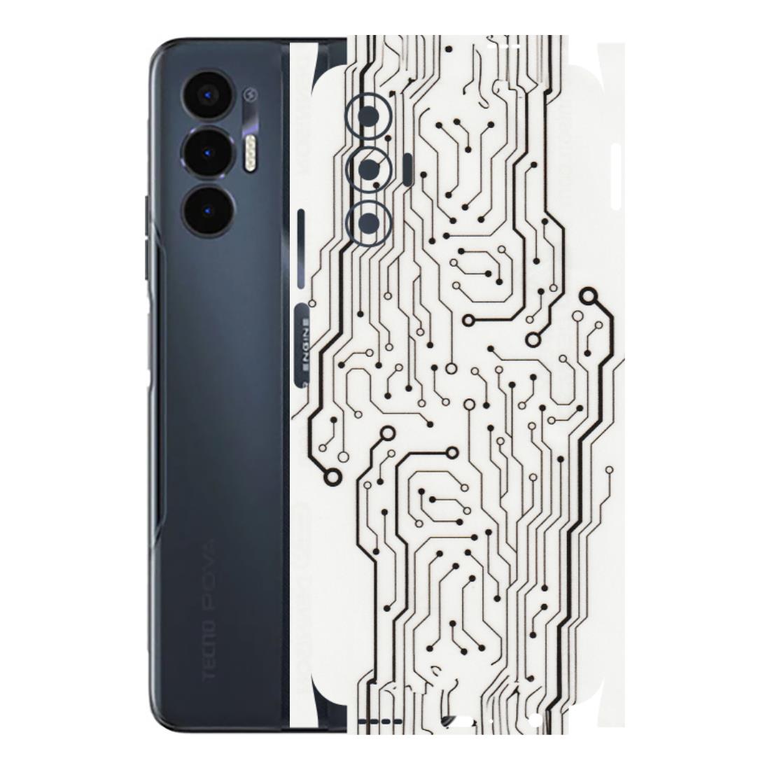 Tecno Phone Skins (All Models) - Tech Circuits - Transparent Finish (T-03) Tecno Pova 3