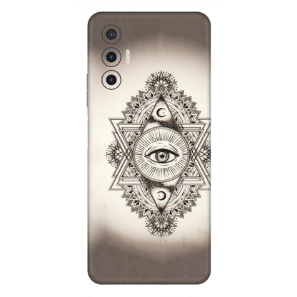 Tecno Phone Skins (All Models) - Illuminati Great Eye - Transparent Finish (T-14) Tecno Pova 3